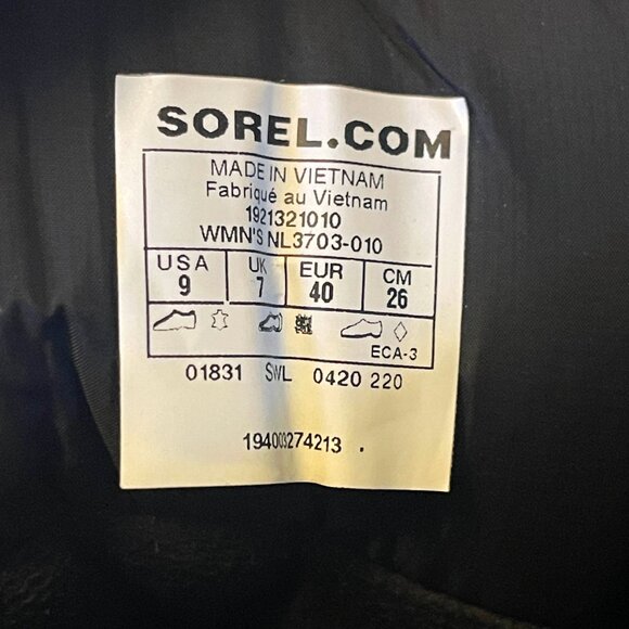 Sorel Womens Black Boots Lennox Waterproof Outdoor Duck Leather/Suede  Size 9 - Picture 13 of 13